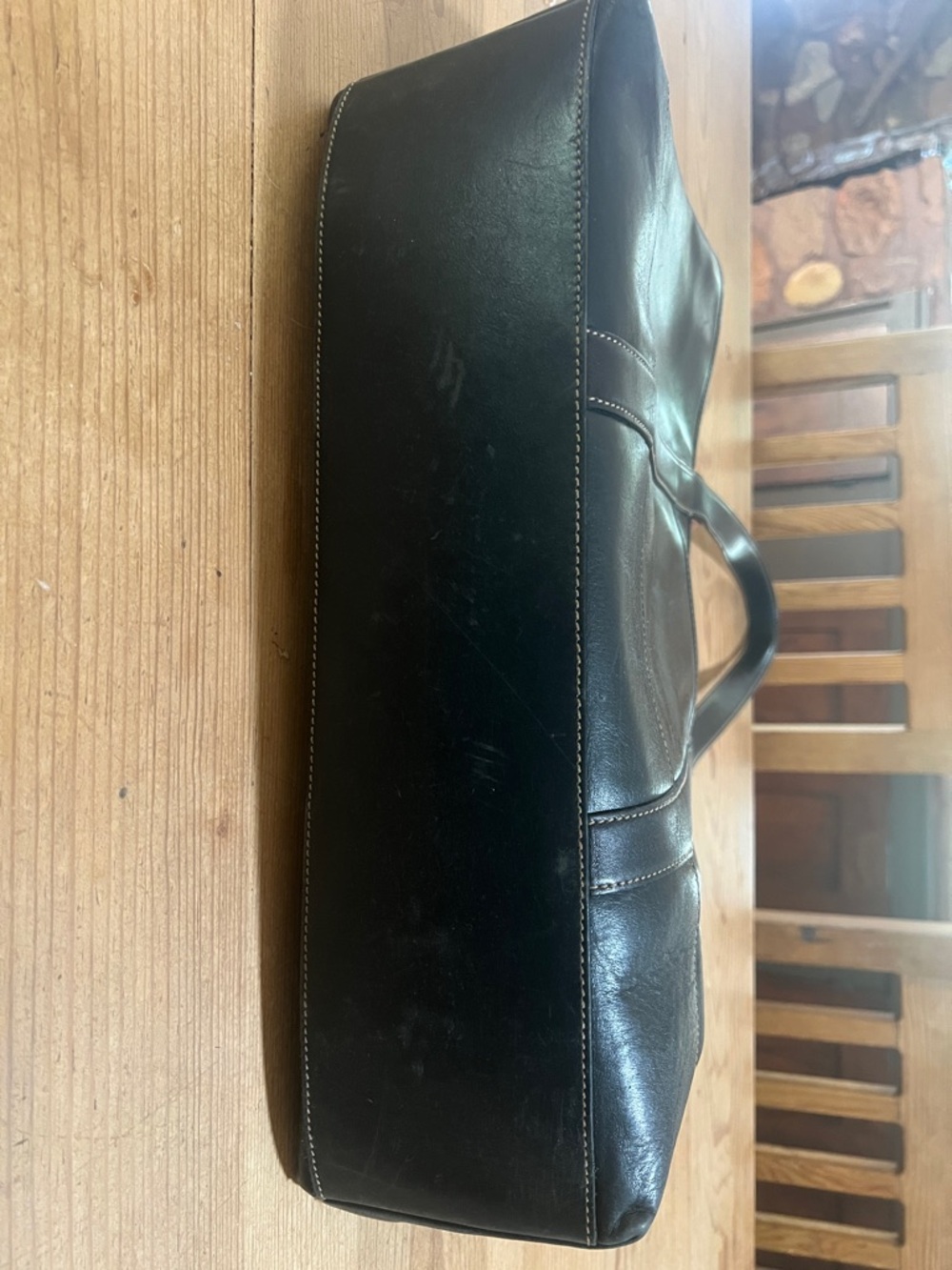 Coach leather tote bag size 18 width x 12 height. Excellent condition - Picture 6 of 10
